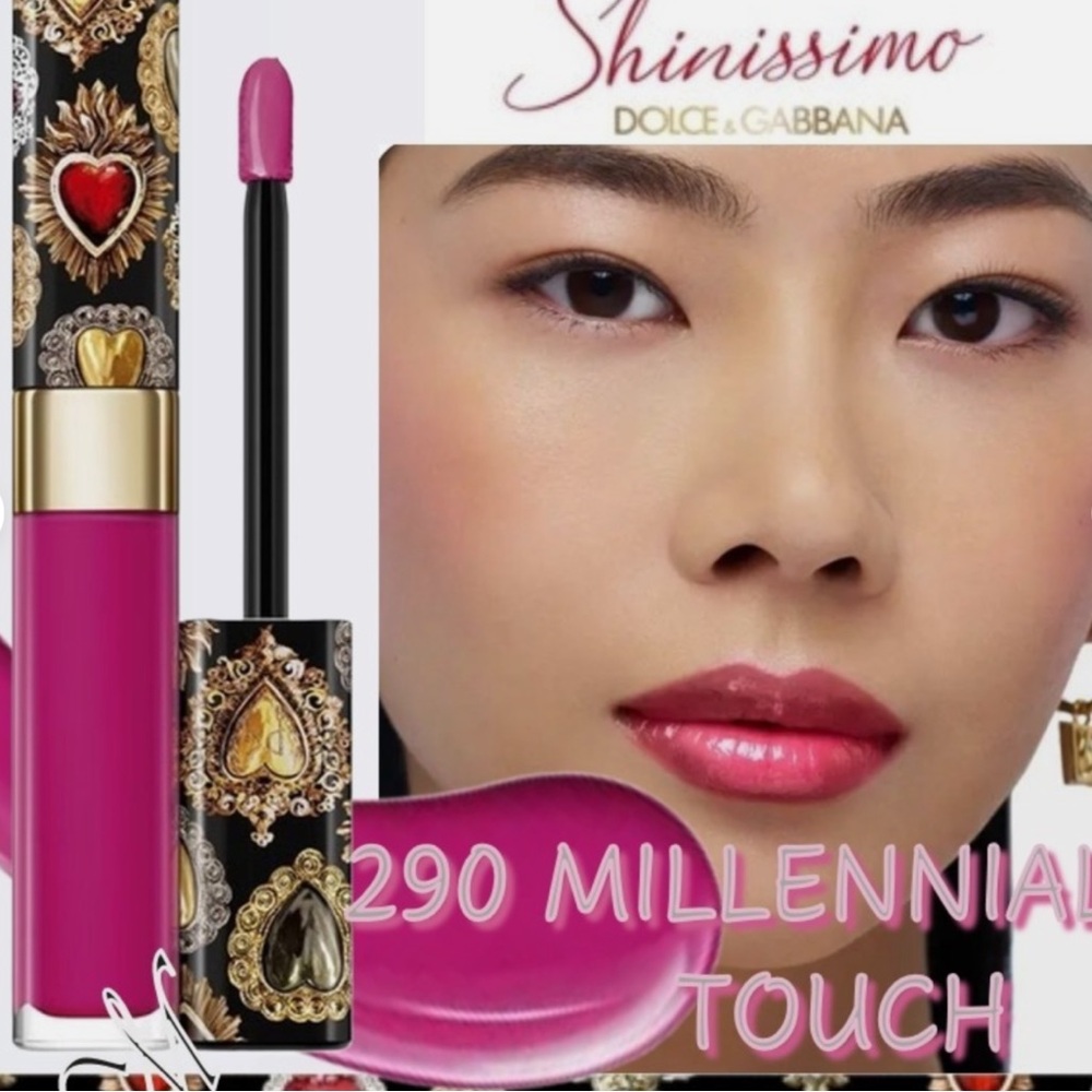 Dolce & Gabbana Shine Lip Lacquer - Vibrant Fuchsia - Picture 2 of 4